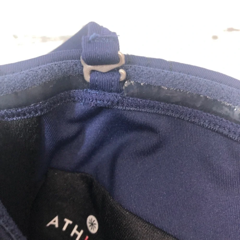 Athleta Textured Bandeau Halter Style Swimsuit Top XS